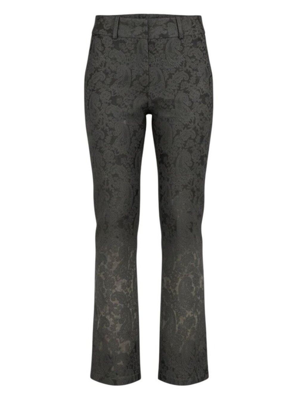 Soulmates Black Paisley Jacquard Straight-Leg Pants Womens Size 3